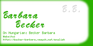 barbara becker business card